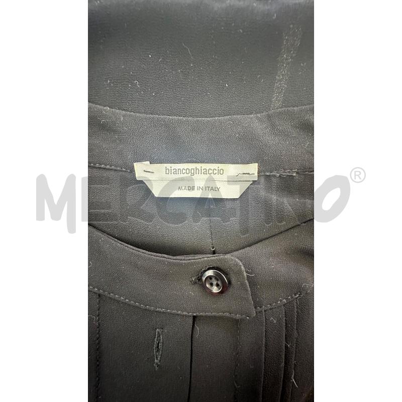 CAMICIA DONNA BIANCOGHIACCIO NERO COLLO COREANO | Mercatino dell'Usato Molfetta 4
