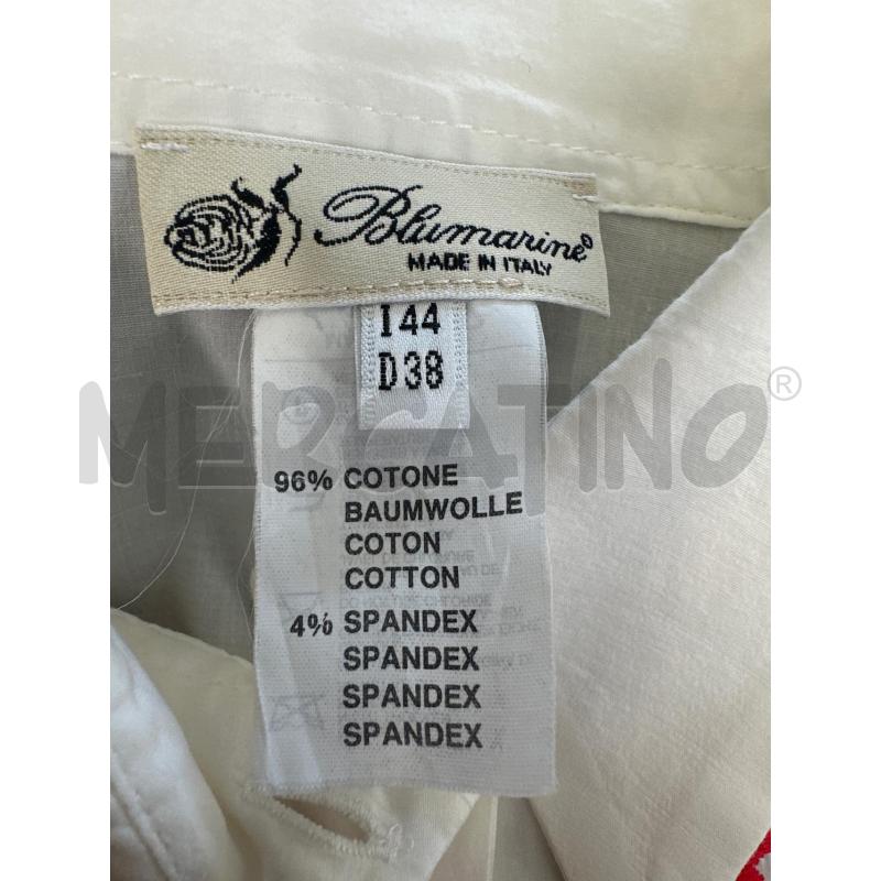 CAMICIA DONNA BLUMARINE BIANCO ROSE ROSSE | Mercatino dell'Usato Molfetta 3