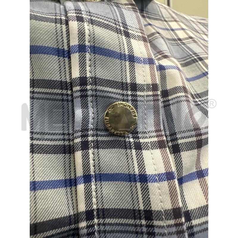 CAMICIA DONNA ELISABETTA FRANCHI QUADRI CELESTE BIANCO | Mercatino dell'Usato Molfetta 2