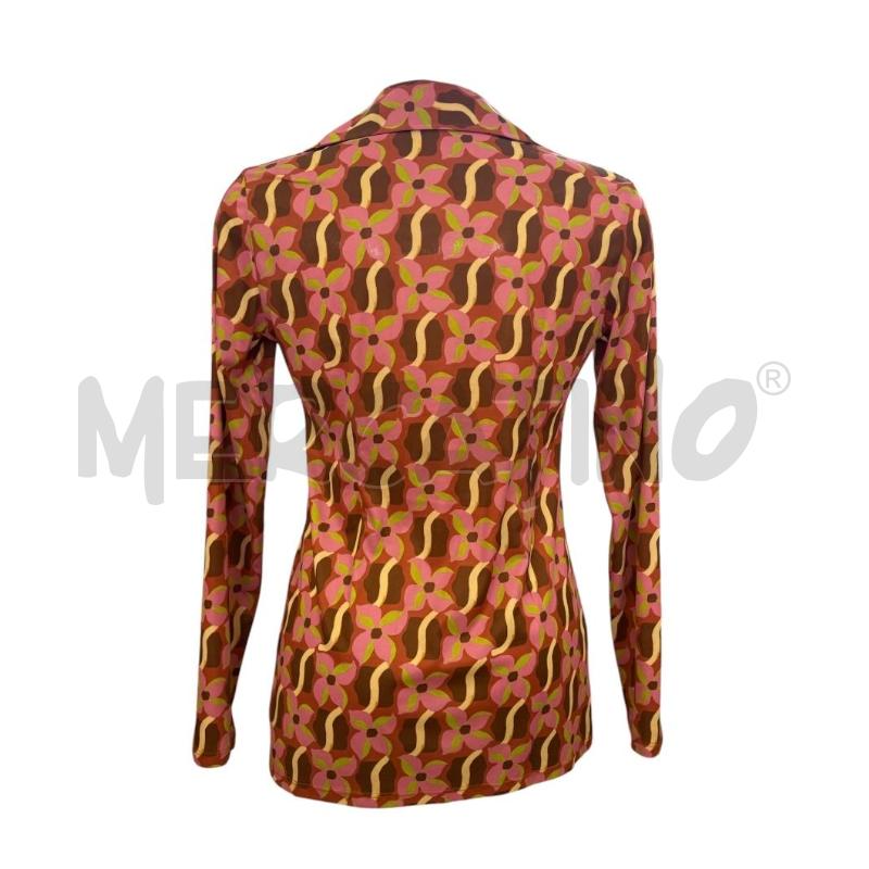 CAMICIA DONNA MALIPARMI ARANCIO FIORI ROSA VERDE | Mercatino dell'Usato Molfetta 2