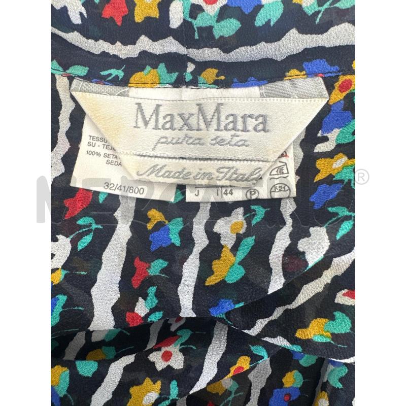 CAMICIA DONNA MAX MARA NERO FIORI ROSSO CELESTE GIALLO | Mercatino dell'Usato Molfetta 5