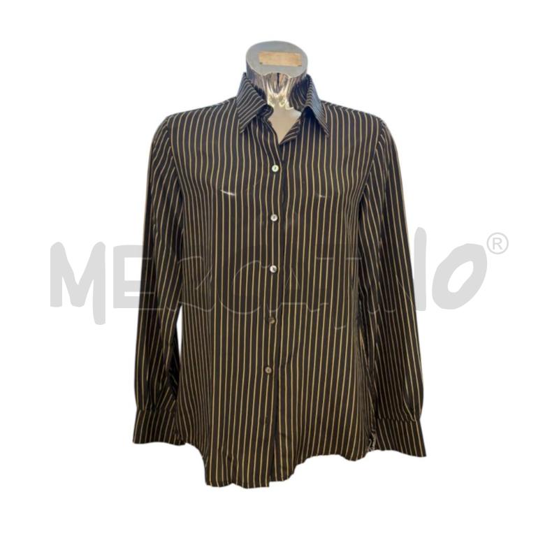 CAMICIA DONNA MOMONI BLU GESSATO GIALLO | Mercatino dell'Usato Molfetta 1