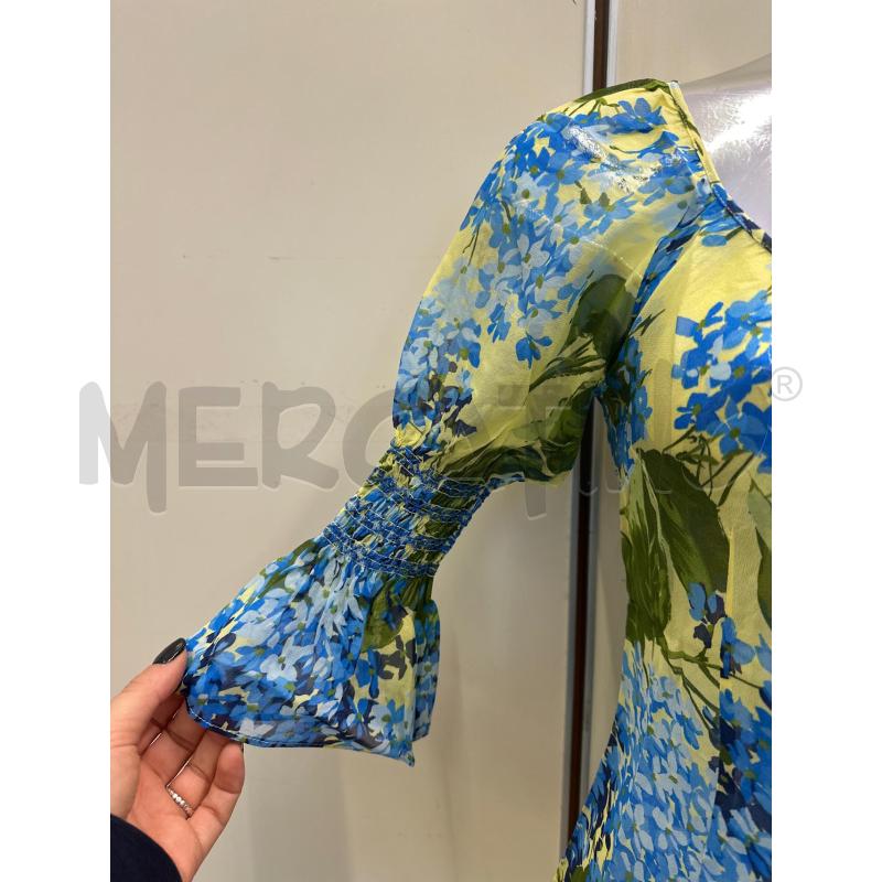 CAMICIA DONNA MOSCHINO CHEAPANDCHIC FONDO GIALLO FIORI CELESTE VERDE | Mercatino dell'Usato Molfetta 2