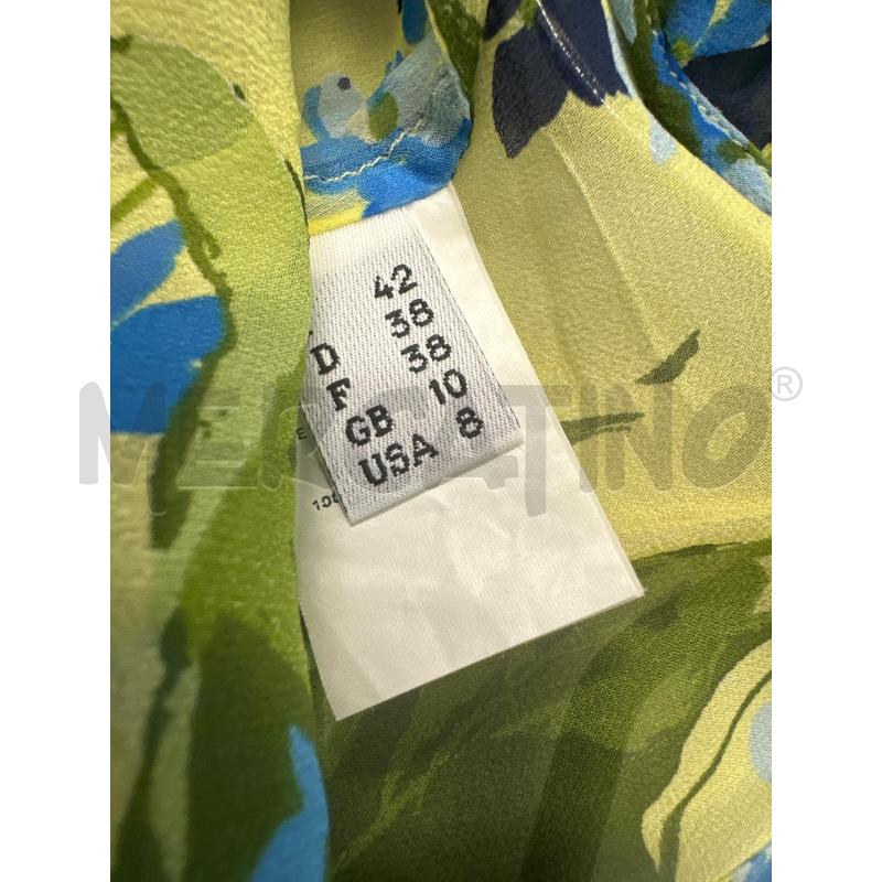 CAMICIA DONNA MOSCHINO CHEAPANDCHIC FONDO GIALLO FIORI CELESTE VERDE | Mercatino dell'Usato Molfetta 4