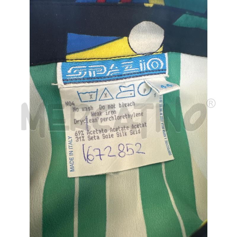 CAMICIA DONNA SPAZIO FASCE BIANCO VERDE PROFILO FANTASIA | Mercatino dell'Usato Molfetta 4