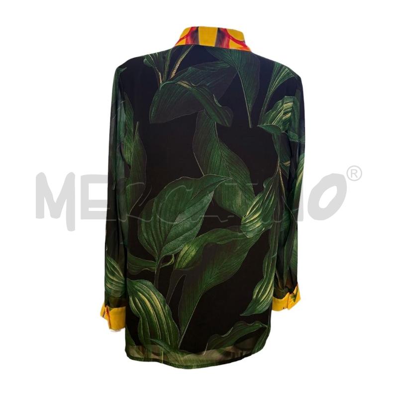 CAMICIA DONNA TWINS FANTASY NERO FOGLIR VERDI | Mercatino dell'Usato Molfetta 2