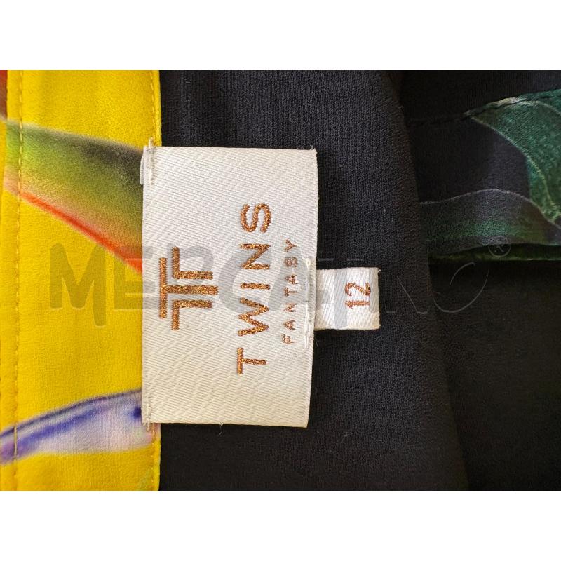 CAMICIA DONNA TWINS FANTASY NERO FOGLIR VERDI | Mercatino dell'Usato Molfetta 3
