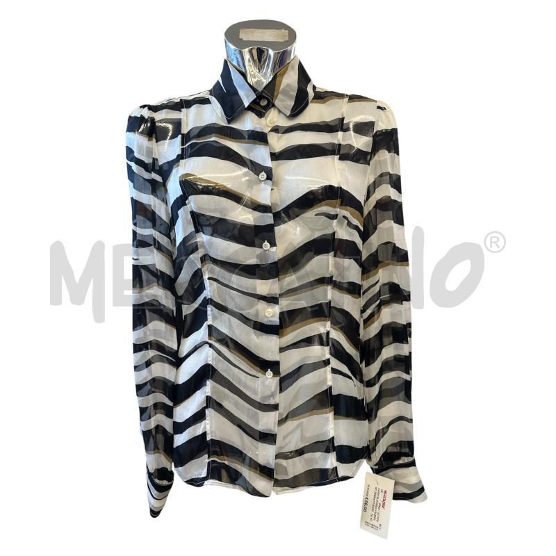 CAMICIA DONNA VALENTINO ZEBRATO BIANCO NERO BEIGE | Mercatino dell'Usato Molfetta 1