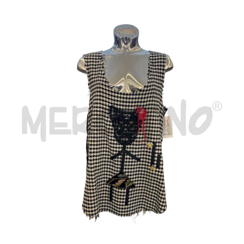 CANOTTA DONNA 5 PROGRESS PIED DE POULE BIANCO NERO | Mercatino dell'Usato Molfetta 1