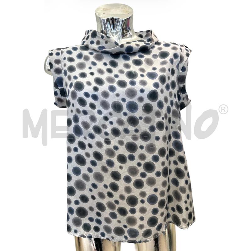 CANOTTA DONNA 7808 GRIGIO POIS NERO AVION BEIGE | Mercatino dell'Usato Molfetta 1