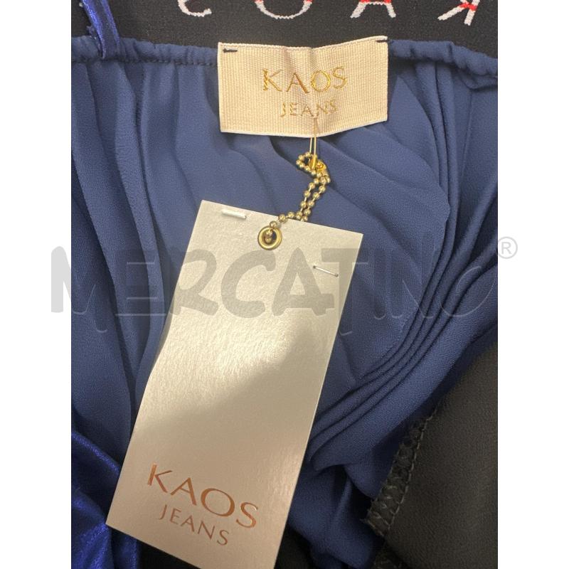 CANOTTA DONNA KAOS BLU ELETTRICO LAMINATO PLISSE | Mercatino dell'Usato Molfetta 3