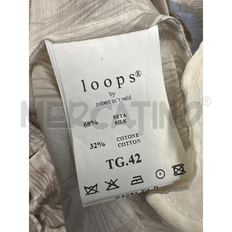 CANOTTA DONNA LOOPS BIANCO BEIGE SETA | Mercatino dell'Usato Molfetta 5