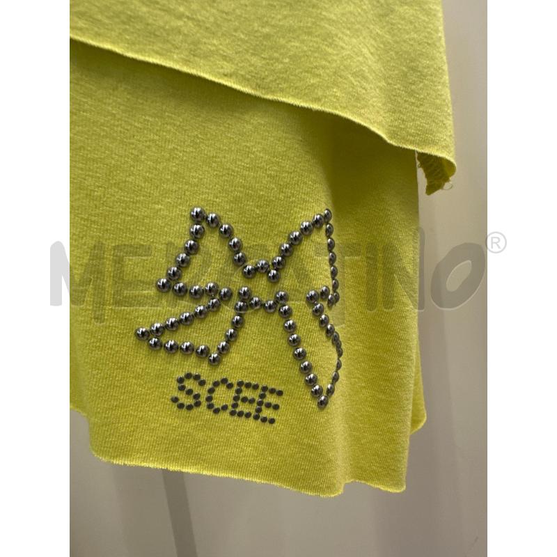 CANOTTA DONNA SCEE BY TWINSET VERDE LIME FIOCCO RILIEVO | Mercatino dell'Usato Molfetta 2