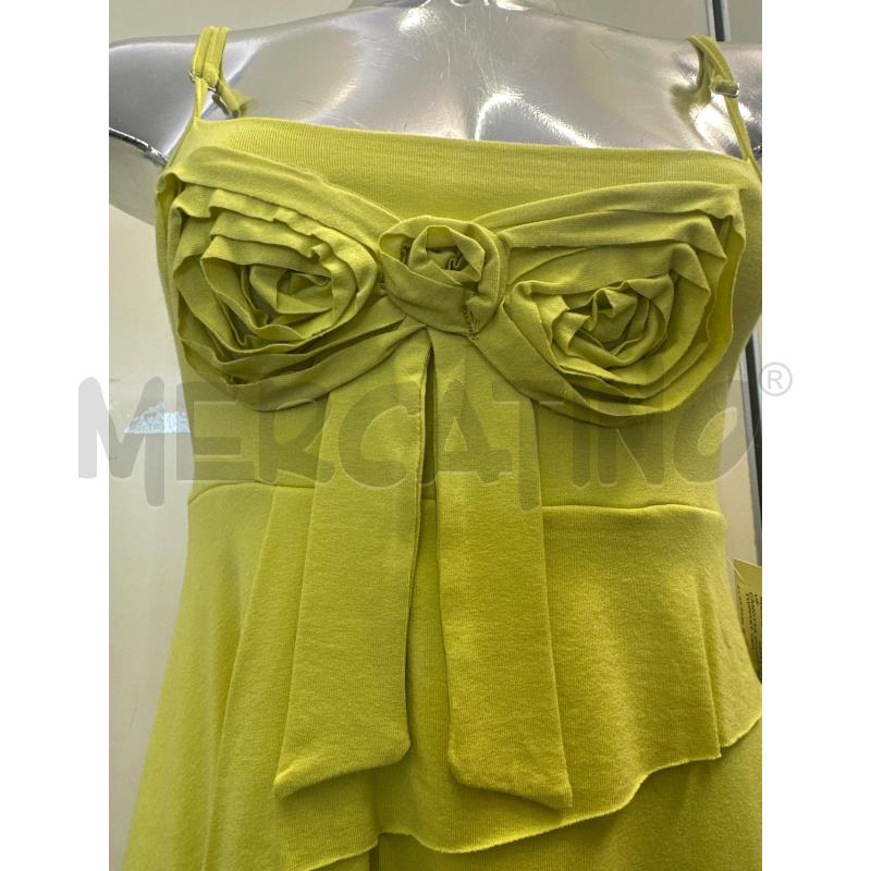 CANOTTA DONNA SCEE BY TWINSET VERDE LIME FIOCCO RILIEVO | Mercatino dell'Usato Molfetta 3