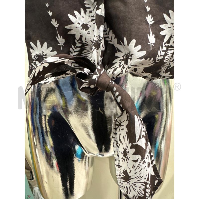 CANOTTA DONNA SPORTMAX MARRONE FIORI BIANCHI | Mercatino dell'Usato Molfetta 2