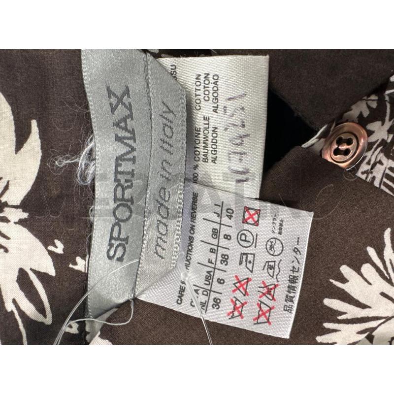 CANOTTA DONNA SPORTMAX MARRONE FIORI BIANCHI | Mercatino dell'Usato Molfetta 4