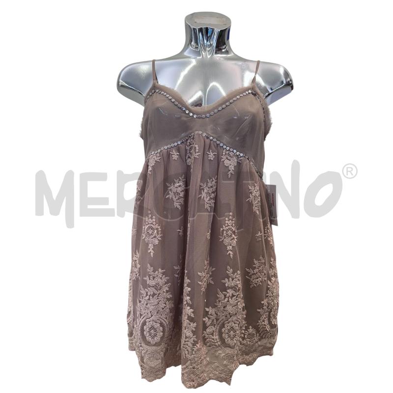 CANOTTA DONNA TWINSET BEIGE FIORI RICAMO  | Mercatino dell'Usato Molfetta 1