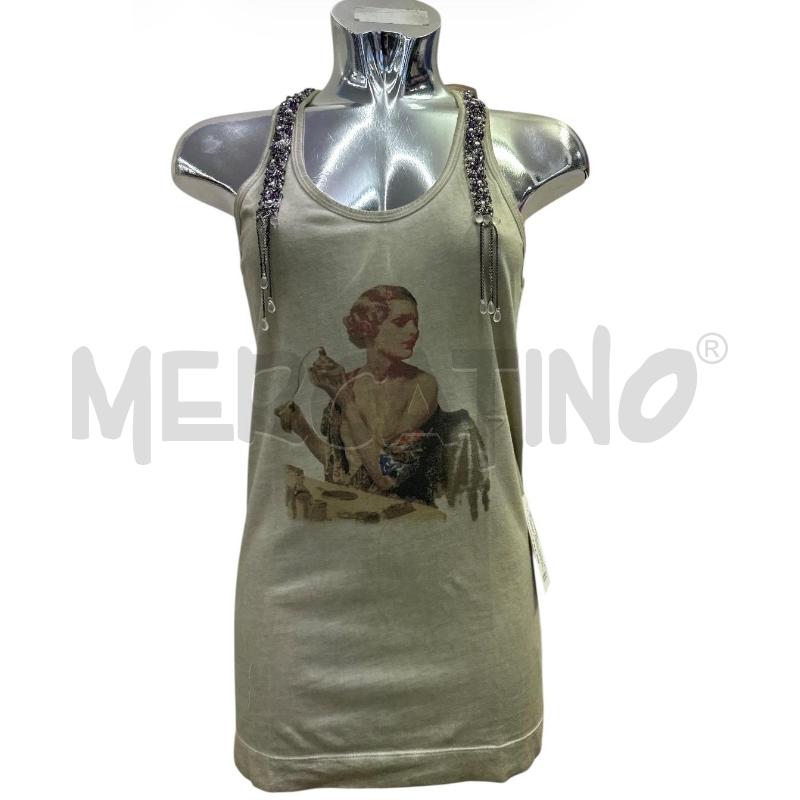 CANOTTA DONNA TWIN SET VERDE SFUMATOPROFILO CORALLI | Mercatino dell'Usato Molfetta 1
