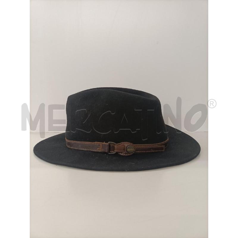 CAPPELLO BORSALINO NERO FIBBIA MARRONE | Mercatino dell'Usato Molfetta 1