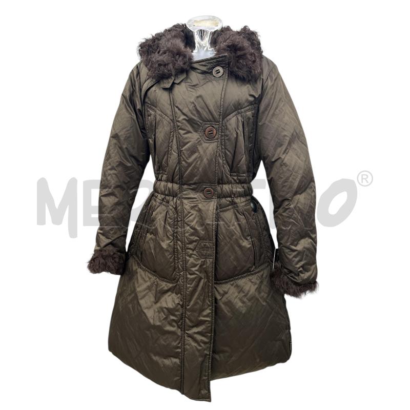 CAPPOTTO DONNA MONCLER MARRONE PROFILO PELLICCIA | Mercatino dell'Usato Molfetta 1