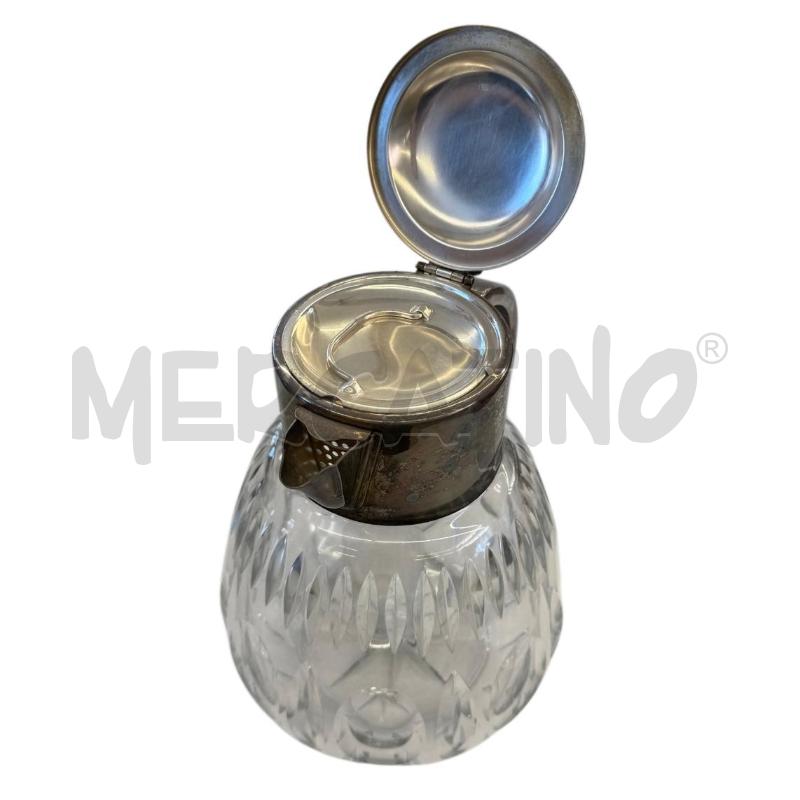 CARAFFA CRISTALLO MOLATA COLLO ARG DRGM D'EPOCA  | Mercatino dell'Usato Molfetta 2