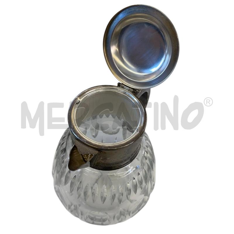 CARAFFA CRISTALLO MOLATA COLLO ARG DRGM D'EPOCA  | Mercatino dell'Usato Molfetta 4