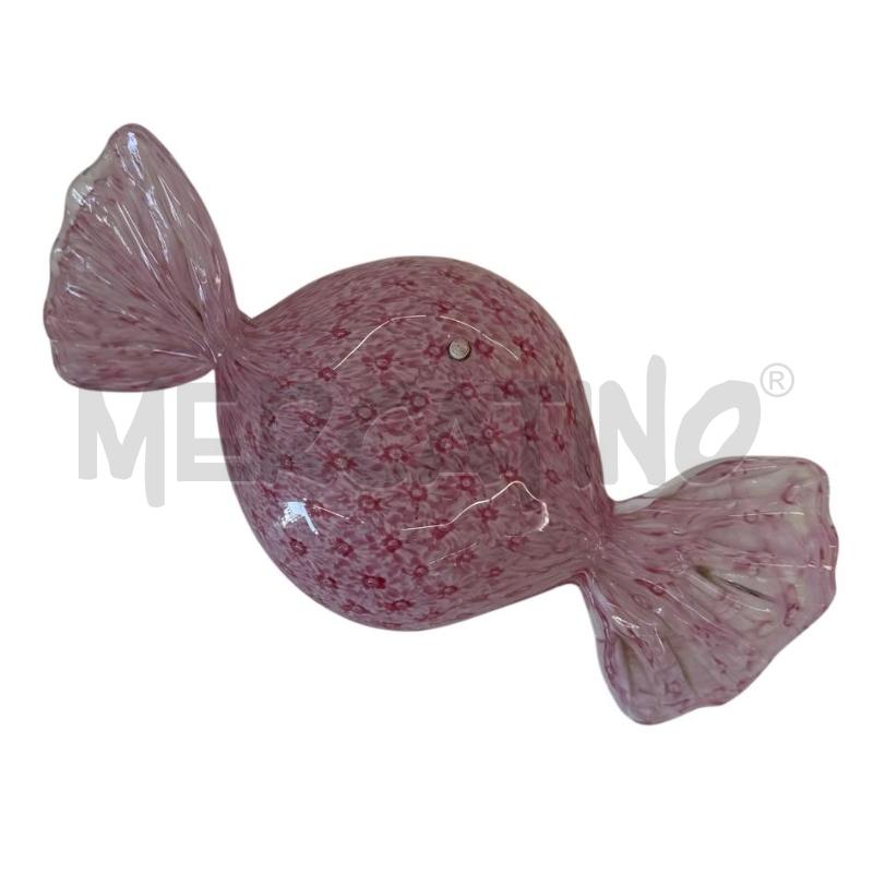 CARAMELLA GRANDE VETRO  MURRINA ROSA  | Mercatino dell'Usato Molfetta 1