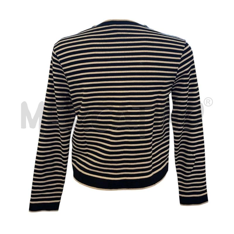 CARDIGAN DONNA ELISABETTA FRANCHI FASCE BEIGE NERO | Mercatino dell'Usato Molfetta 2