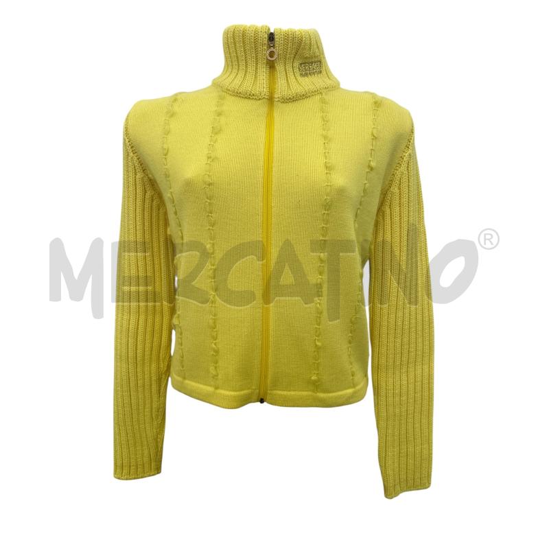 CARDIGAN DONNA VERSACE JEANS COTURE GIALLO CROP | Mercatino dell'Usato Molfetta 1