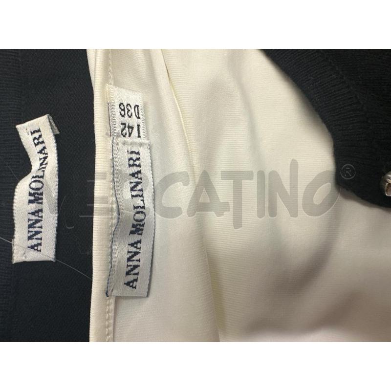 CARDIGAN E TSHIRT DONNA ANNA MOLINARI NERO E BIANCO | Mercatino dell'Usato Molfetta 4
