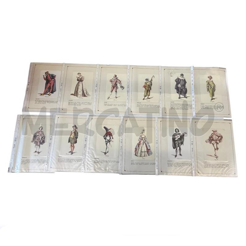 CARTOLINE LE MASCHERE DELLA COMMEDIA DELL' ARTE 42 PZ | Mercatino dell'Usato Molfetta 3