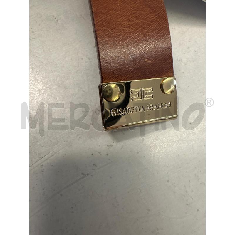 CINTURA DONNA ELISABETTA FRANCHI BEIGE CUOIO FIBBIA DORATO | Mercatino dell'Usato Molfetta 3