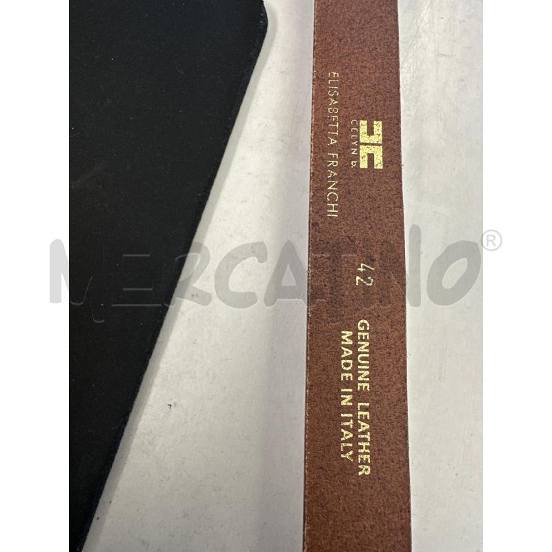 CINTURA DONNA ELISABETTA FRANCHI BEIGE CUOIO FIBBIA DORATO | Mercatino dell'Usato Molfetta 4