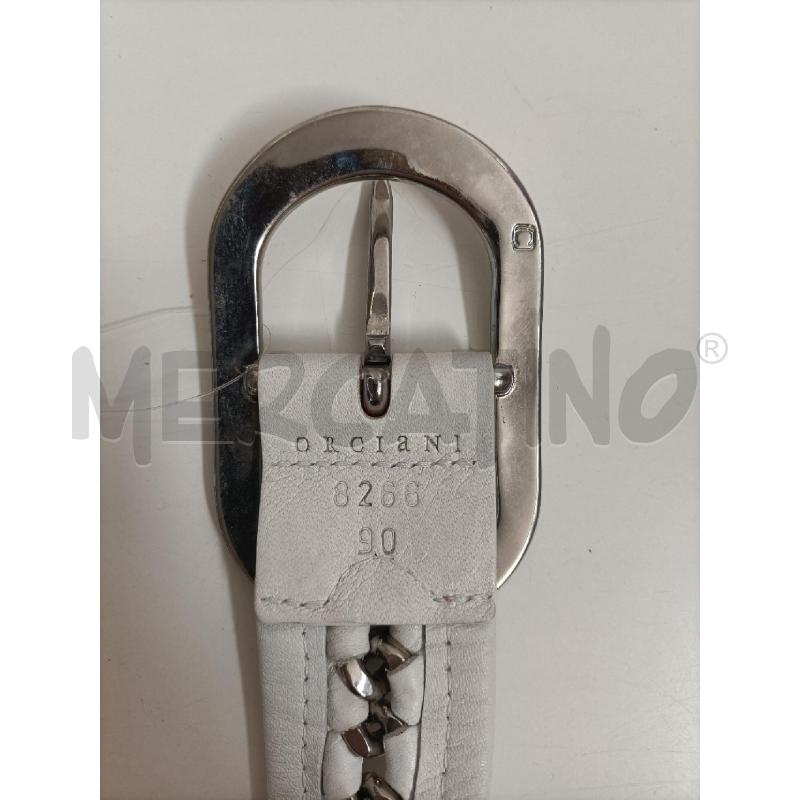CINTURA DONNA ORCIANI BIANCO INTRECCIATA METALLO | Mercatino dell'Usato Molfetta 3