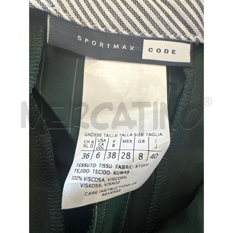 COMPLETO DONNA SPORTMAX CANOTTA FIORI BEIGE VERDE PANTALONE GESSATO VERDE | Mercatino dell'Usato Molfetta 5