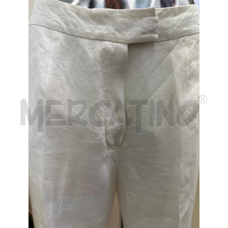 COMPLETO DONNA SPORTMAX LINO ECRU CAMICIA ZIP E PANTALONE | Mercatino dell'Usato Molfetta 3
