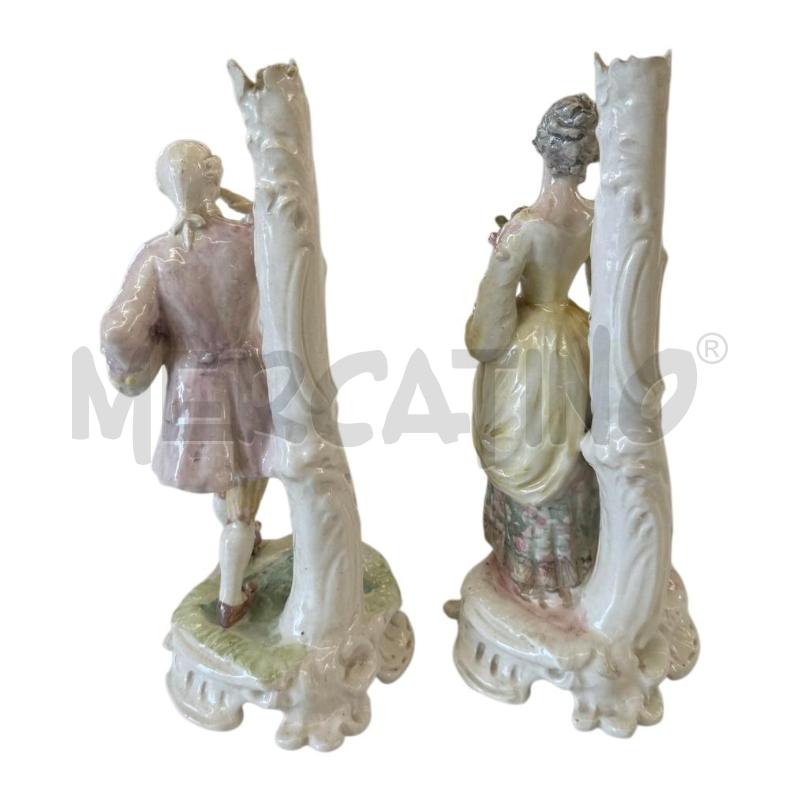 COPPIA DAMA E CAVALIERE  PORTA CANDELA CERAMICA  | Mercatino dell'Usato Molfetta 2