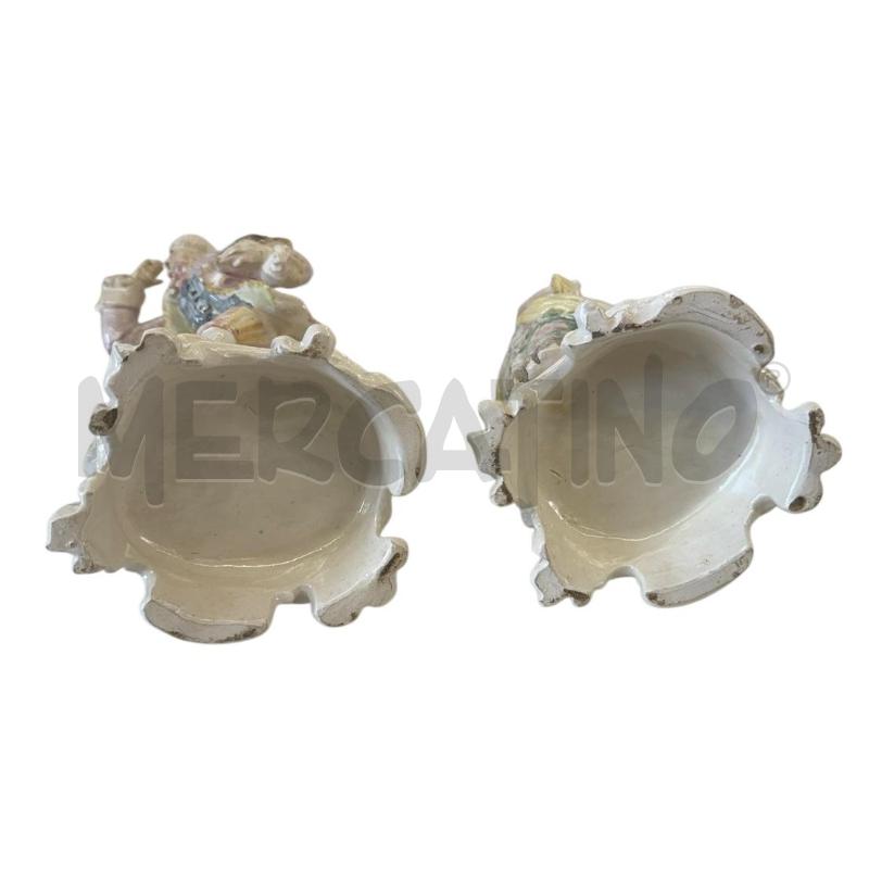 COPPIA DAMA E CAVALIERE  PORTA CANDELA CERAMICA  | Mercatino dell'Usato Molfetta 3