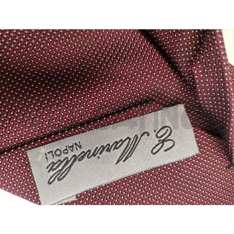 CRAVATTA E.MARINELLA BORDEAUX POIS BIANCHI | Mercatino dell'Usato Molfetta 3