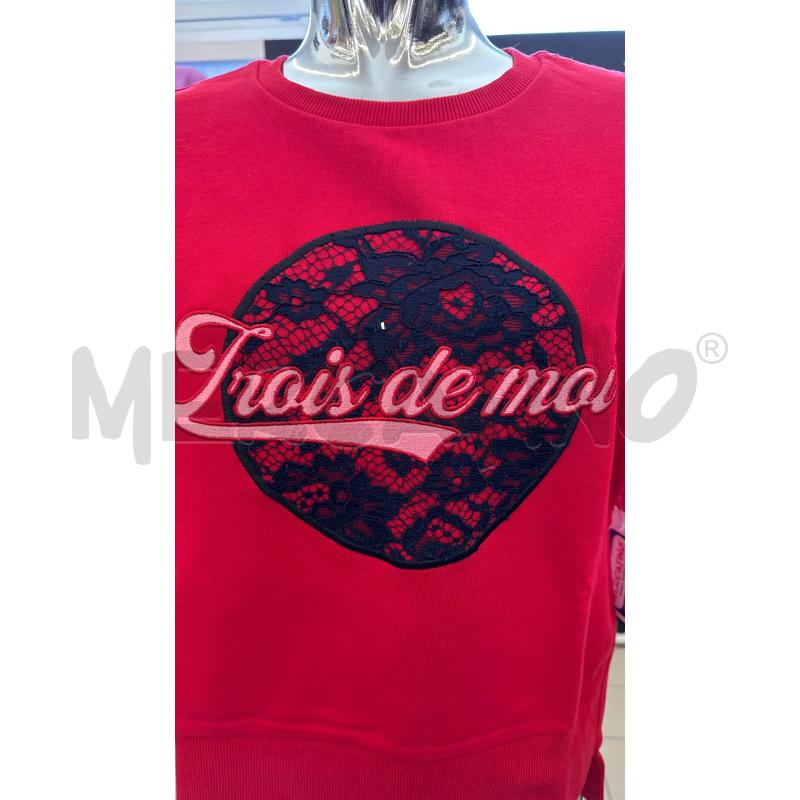 FELPA DONNA TROIS DE MOI ROSSO CERCIO PIZZO | Mercatino dell'Usato Molfetta 4