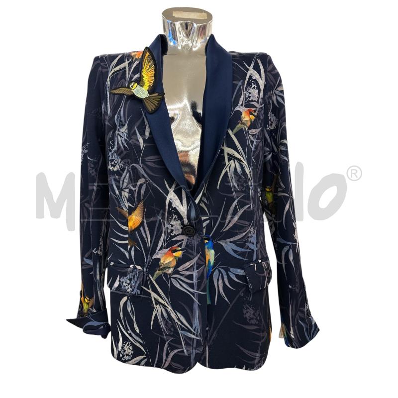 GIACCA DONNA ATOS LOMBARDINI BLU FANTASIA COLIBRI | Mercatino dell'Usato Molfetta 1