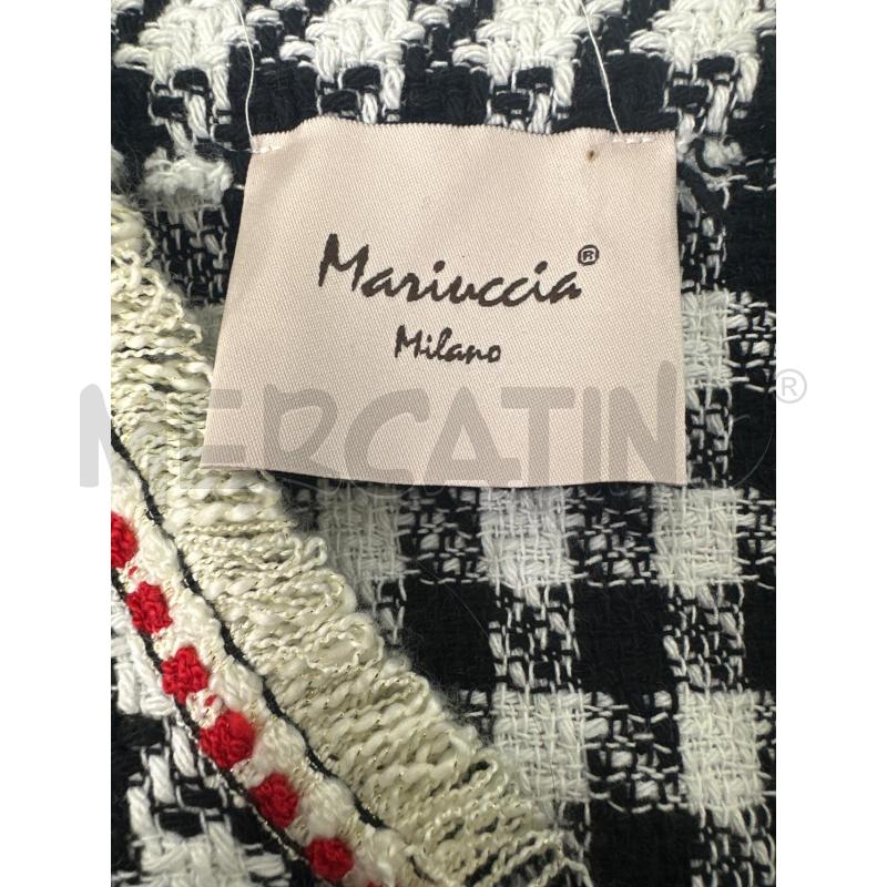 GIACCA DONNA MARIUCCIA BIANCO NERO PROFILO ROSSO | Mercatino dell'Usato Molfetta 3