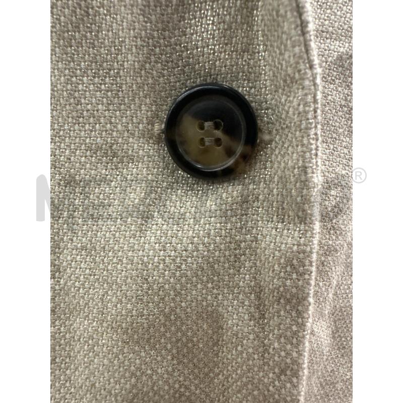 GIACCA DONNA MAURO GRIFONI BEIGE NATURALE LAMINATO MISTO LINO | Mercatino dell'Usato Molfetta 2