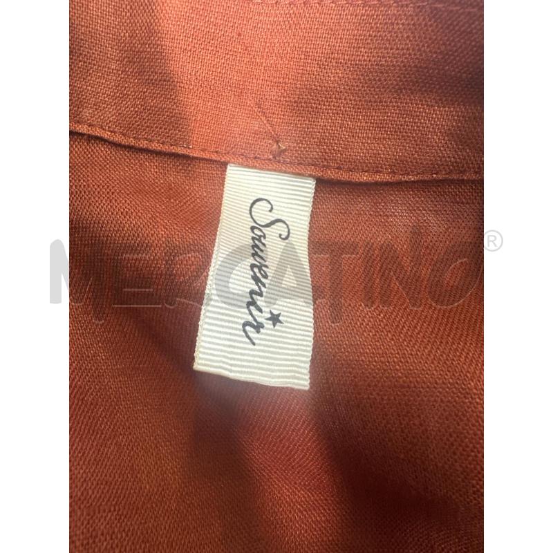 GIACCA DONNA SUOVENIR LINO RUGGINE RISVOLTO FASCE BIANCO CELESTE | Mercatino dell'Usato Molfetta 4