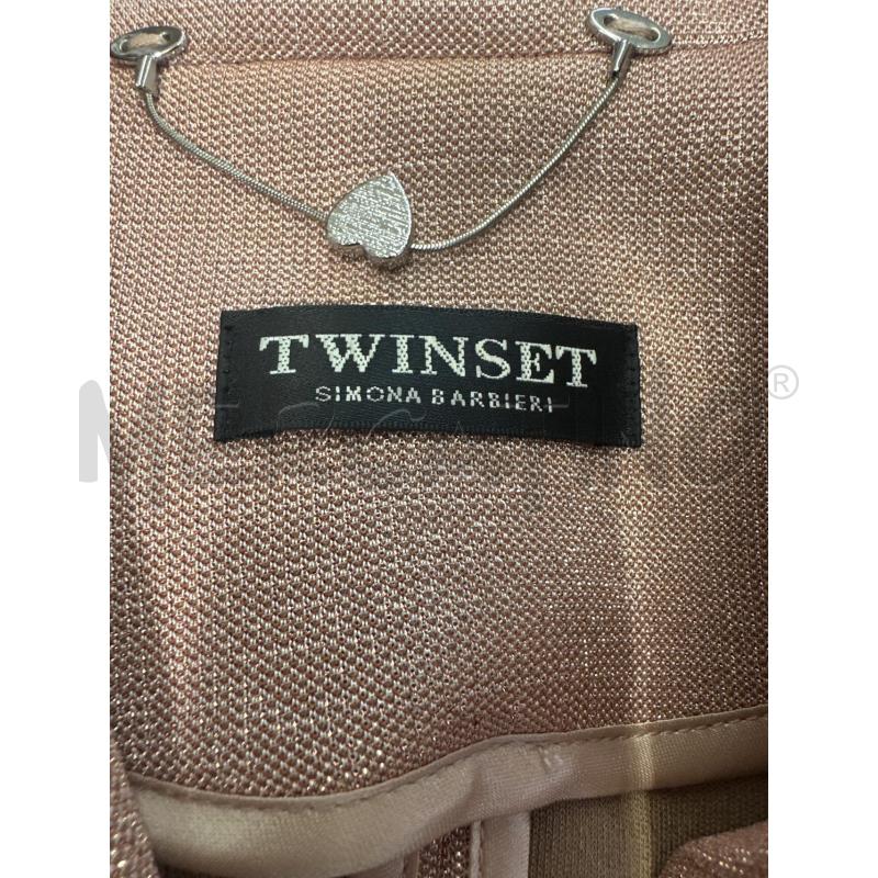 GIACCA DONNA TWINSET ROSA LAMINATO | Mercatino dell'Usato Molfetta 5