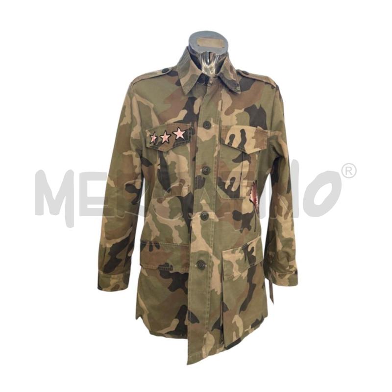 GIACCA DONNA VICOLO FANTASIA MILITARE FIORI ROSA | Mercatino dell'Usato Molfetta 1