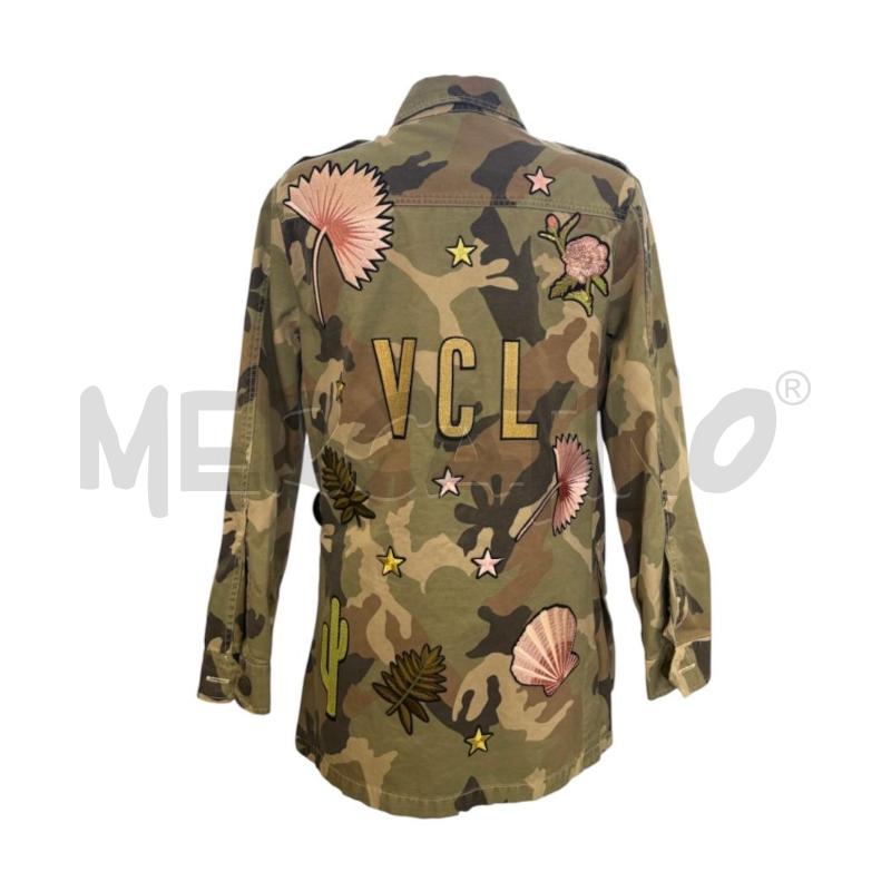 GIACCA DONNA VICOLO FANTASIA MILITARE FIORI ROSA | Mercatino dell'Usato Molfetta 2
