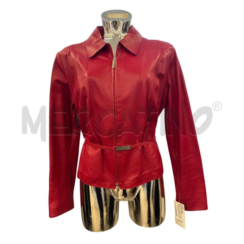 GIACCA PELLE DONNA BLUMARINE ROSSO | Mercatino dell'Usato Molfetta 1