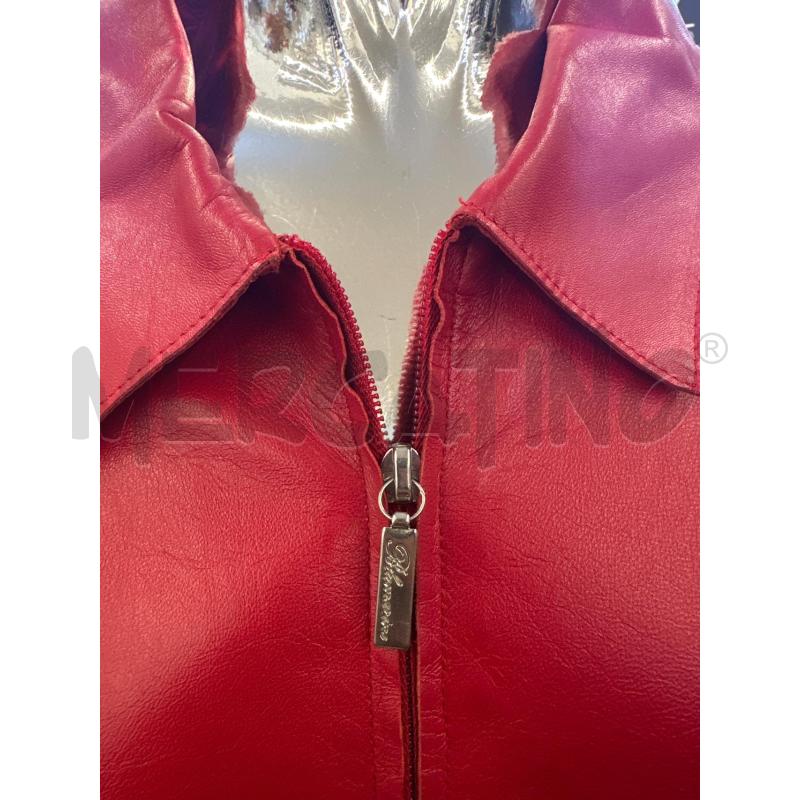 GIACCA PELLE DONNA BLUMARINE ROSSO | Mercatino dell'Usato Molfetta 3