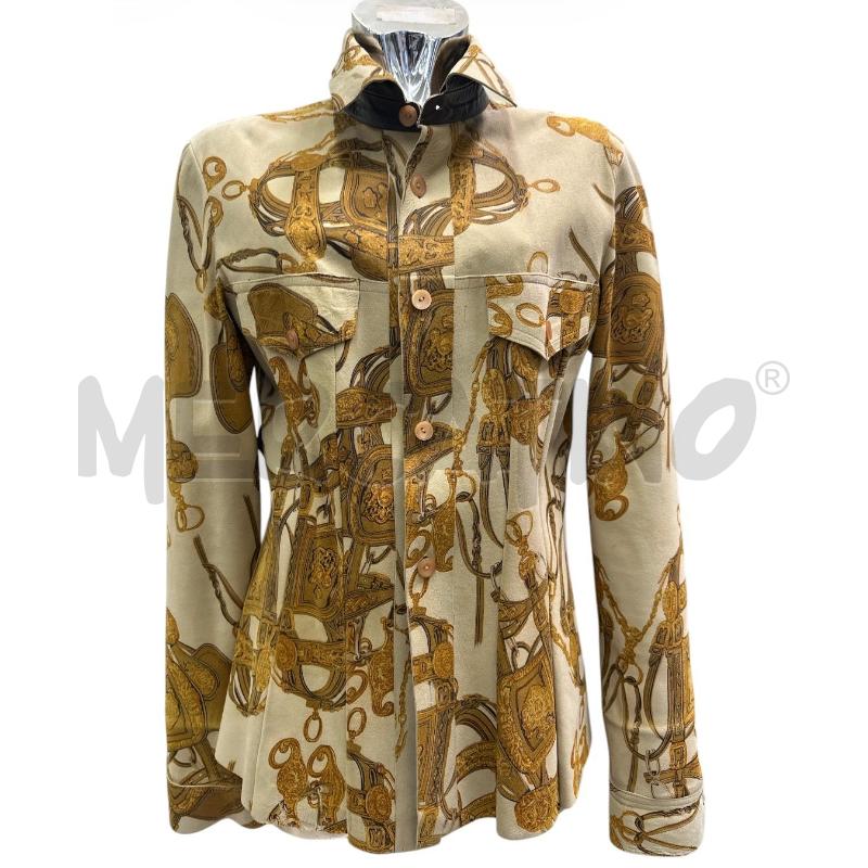 GIACCA PELLE DONNA GUYFULOP MARRONE DUBLE FANTASIA GIALLO | Mercatino dell'Usato Molfetta 2